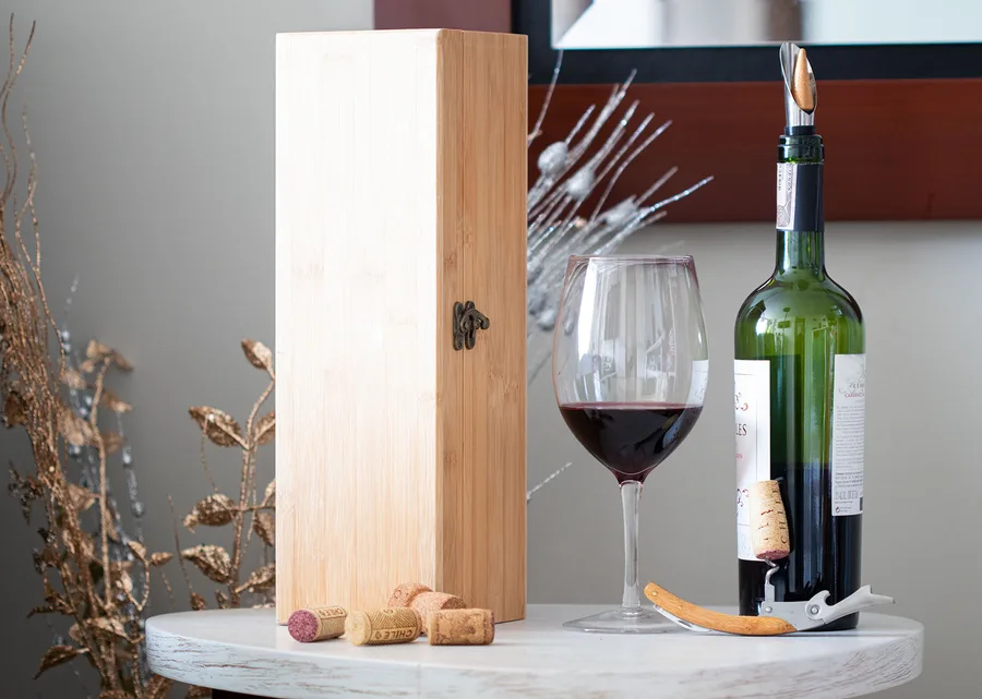 Caja de Bambú para una Botella 5