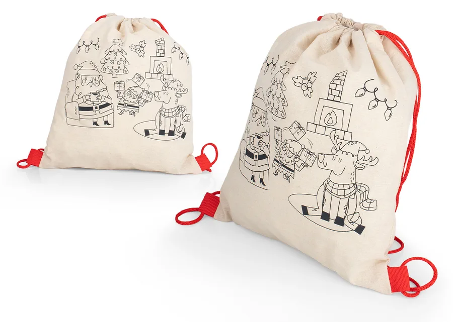 Bolsa para colorear Santa 3