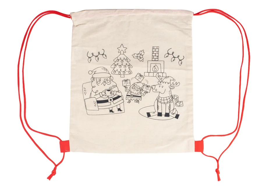 Bolsa para colorear Santa